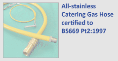 Smooth All-Stainless Catering Gas Hose